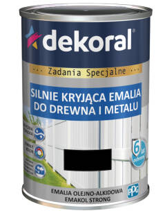 Emalia Olejno - alkidowa EMAKOL STRONG 0,2L/ CZARNY