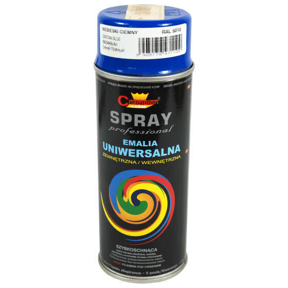 Farba uniwersalna w spray'u 400ml NIEBIESKA CIEMNA ral. 5010